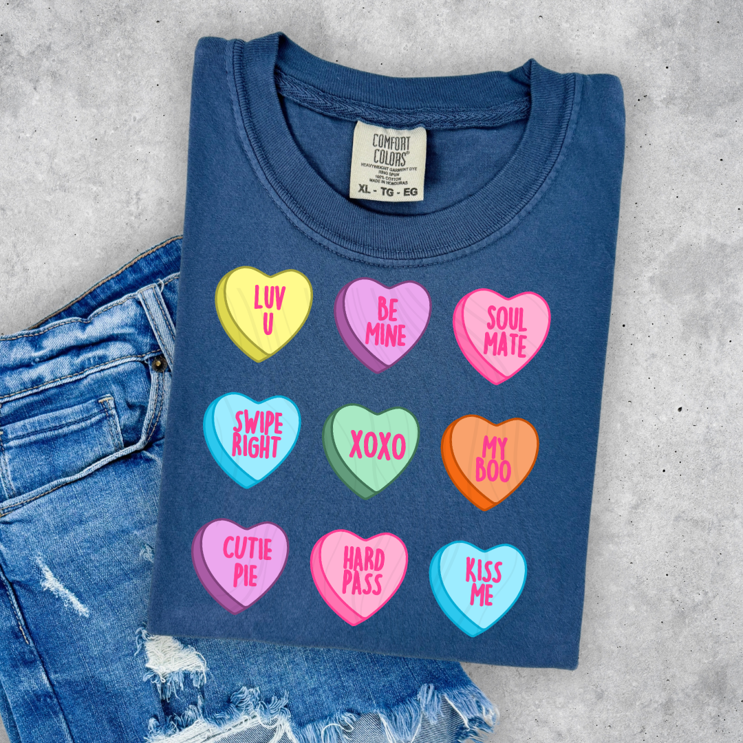 Valentine Conversation Hearts Transfer