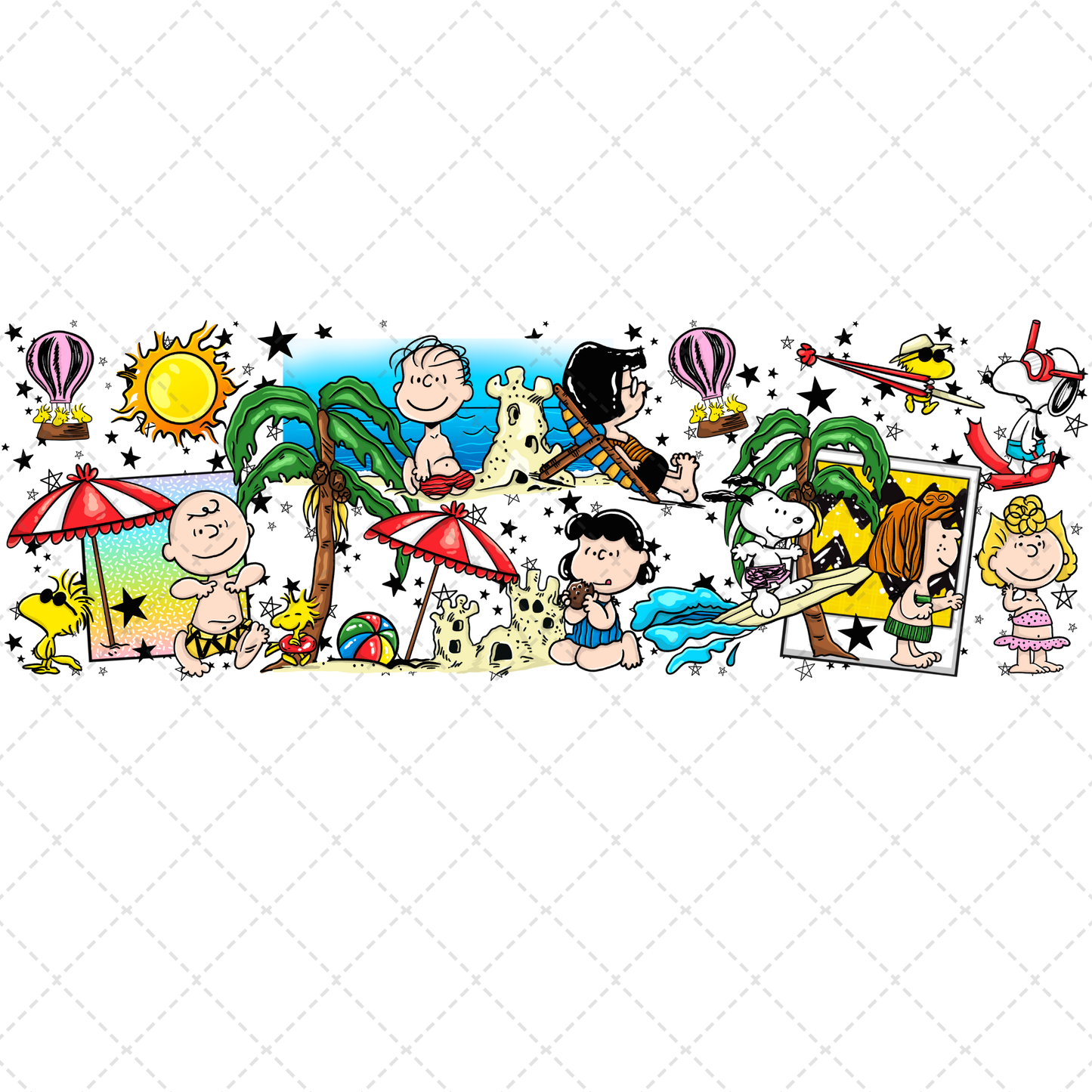 Summertime Seamless 16oz Libbey Wrap