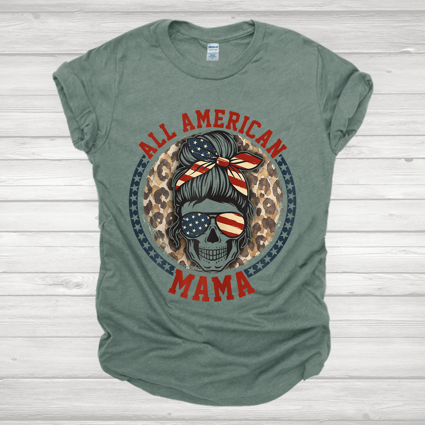 All American Mama Leopard Transfer