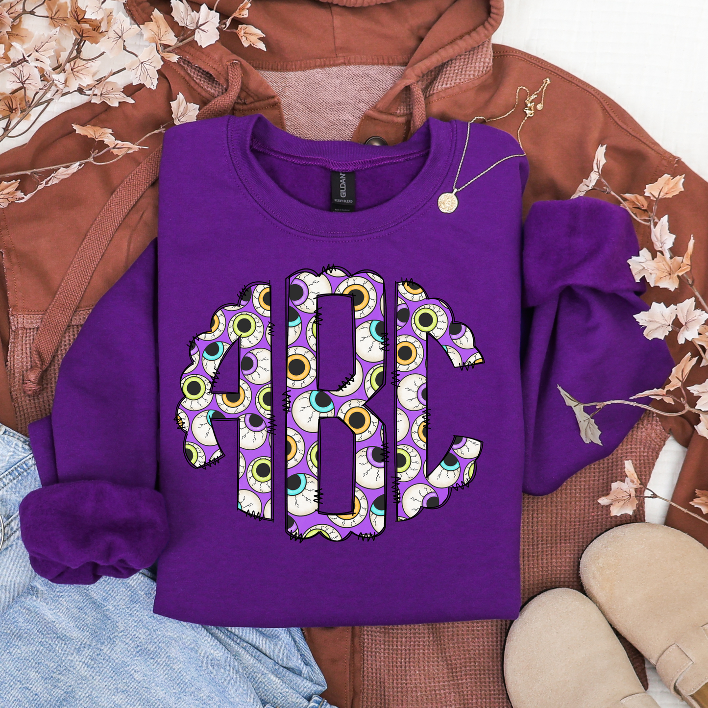 Spooky Eyes - Custom Monogram Transfer