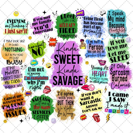 Kinda Sweet Kinda Savage Tumbler Wrap