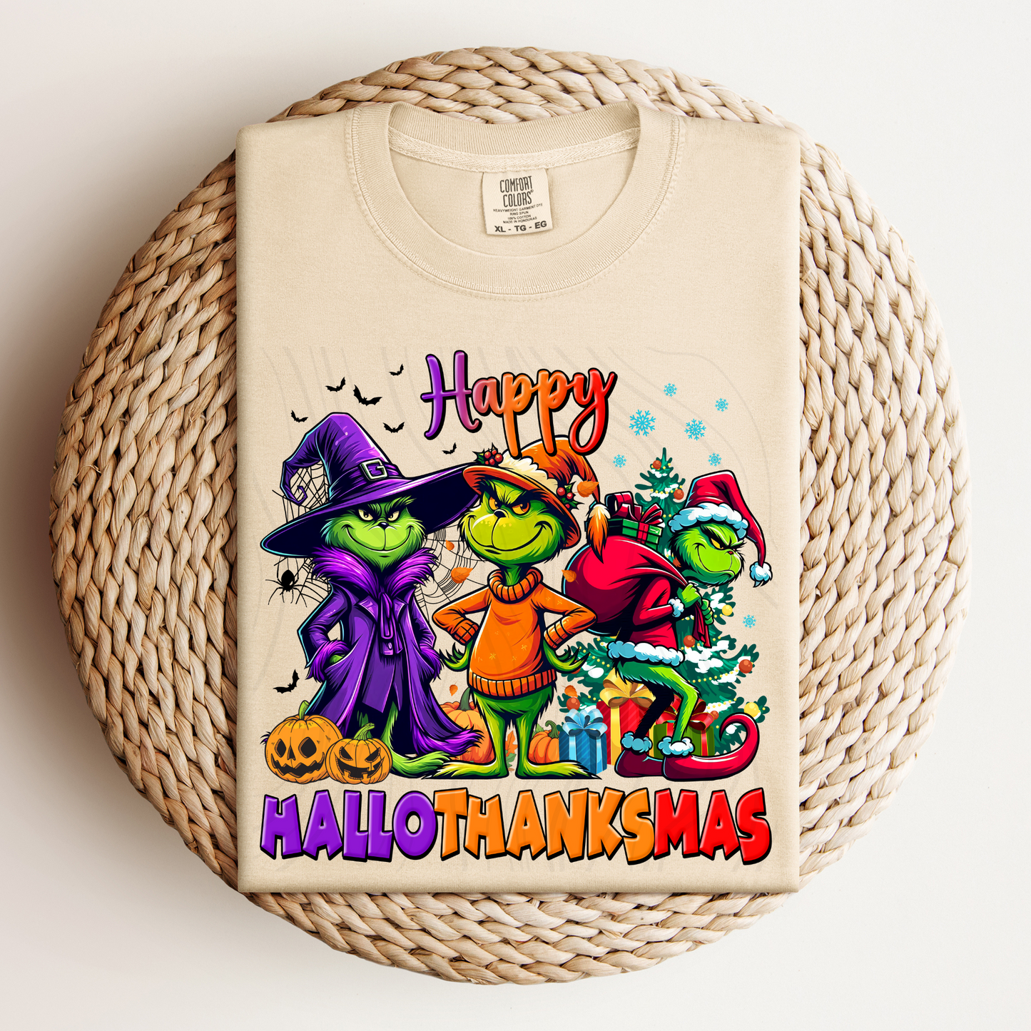 Happy Hallothanksmas Green Guy Transfer