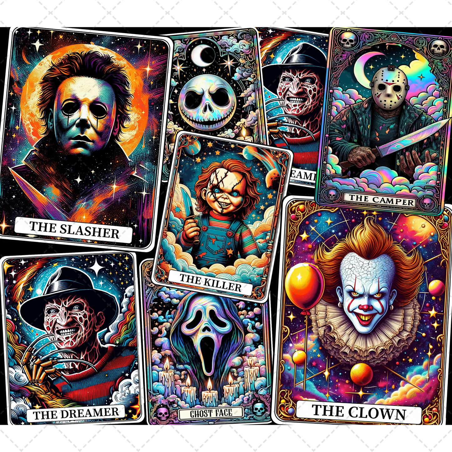 Horror Men Tarot Card Tumbler Transfer