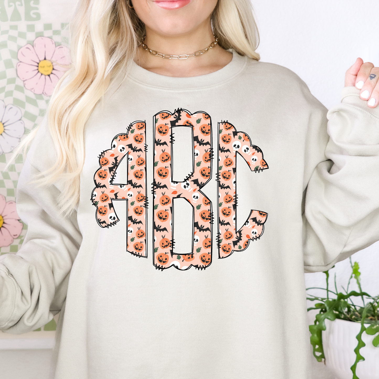 Bats And skellys - Custom Monogram Transfer