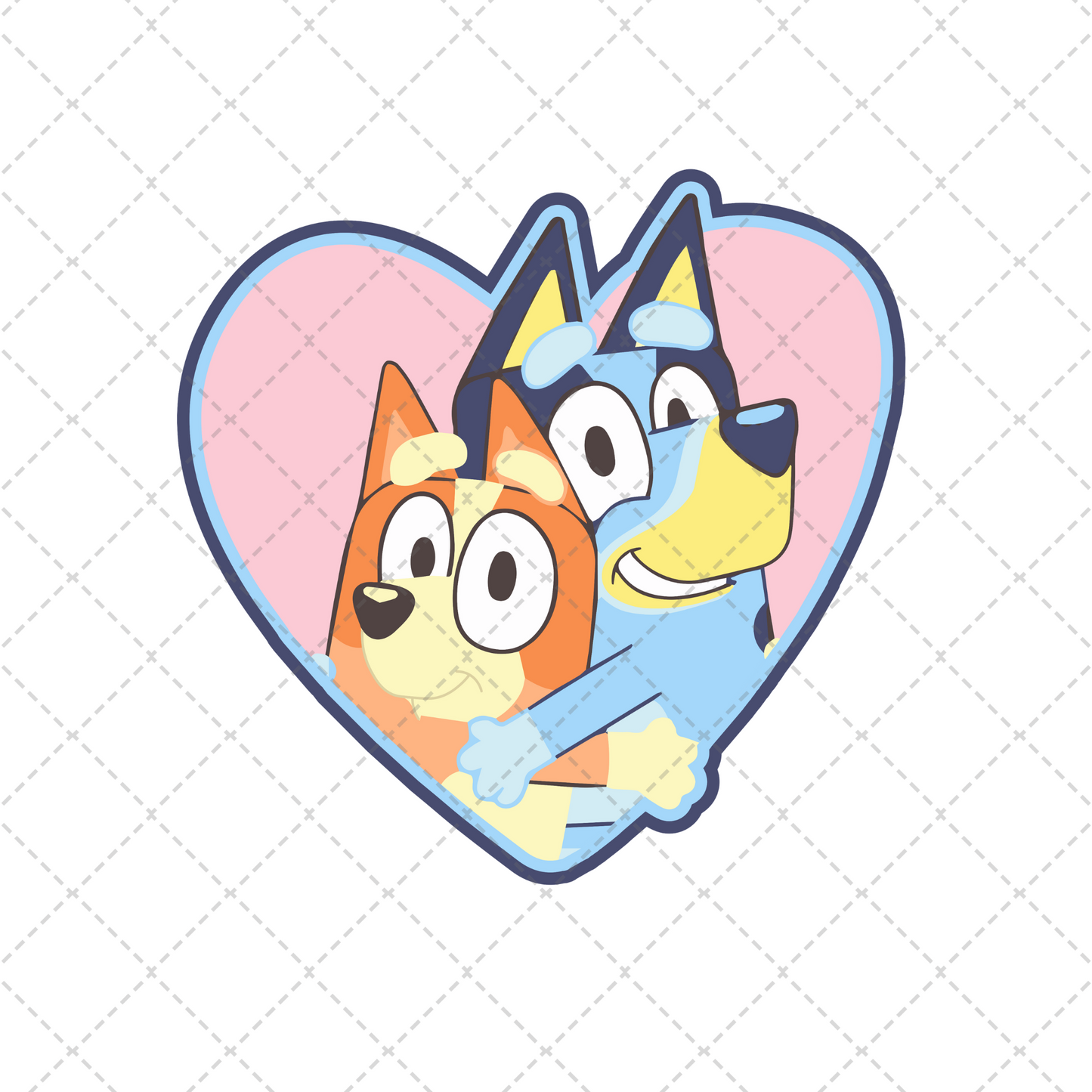 Blue Dog Is My Valentine Transfer ** TWO PART* SOLD SEPARATELY**