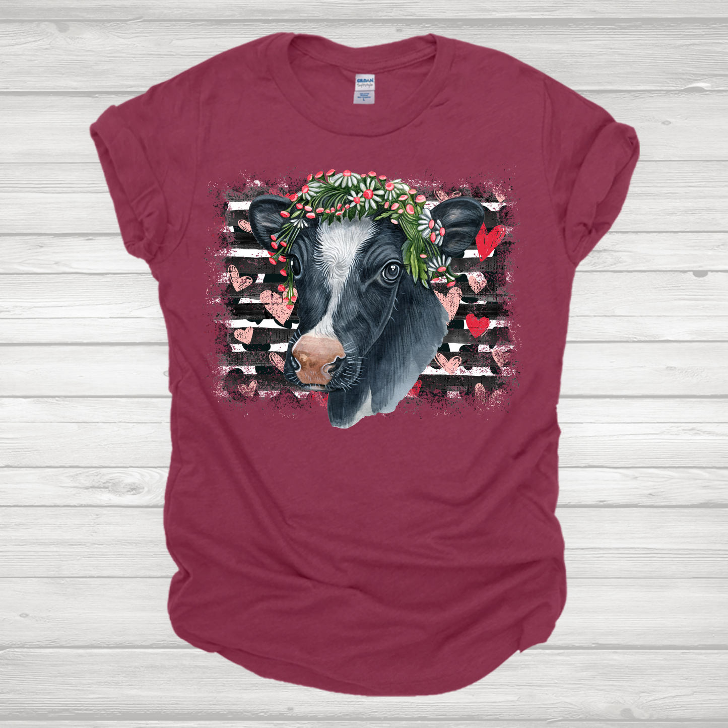 Valentines Cow 1 Transfer