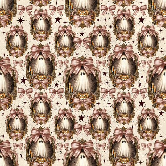 Vintage Ghost Seamless Tumbler Wrap Transfer