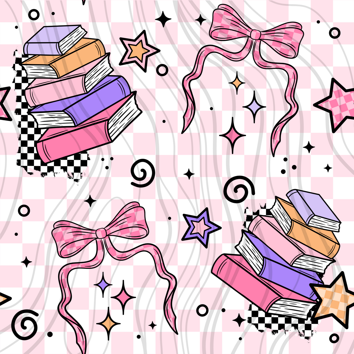 Bows And Books Seamless