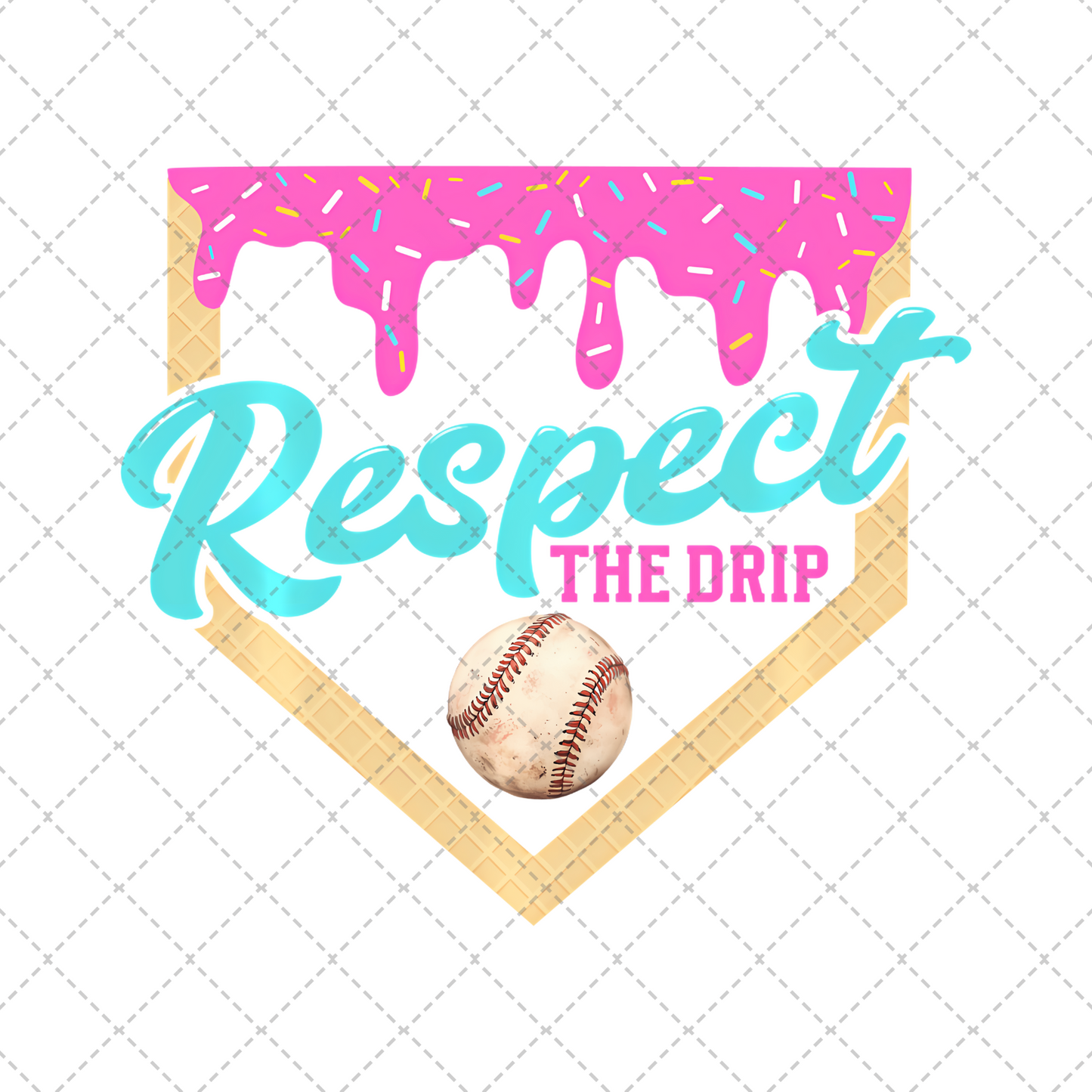 Respect The Drip Baseball Transfer