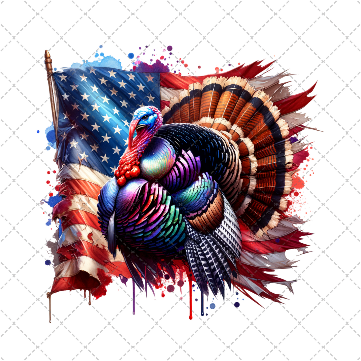 Turkey With Flag Transfer