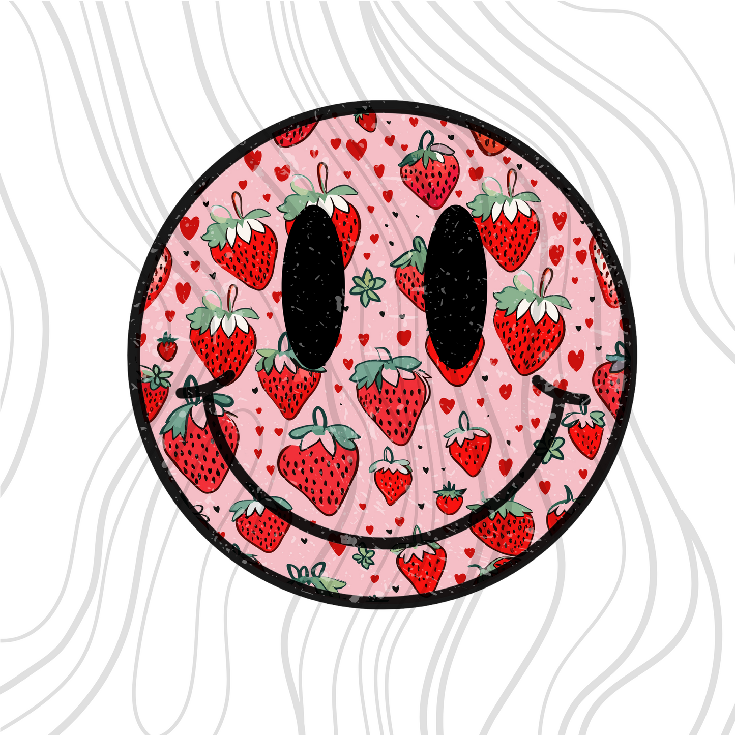 Strawberry Smiley Transfer