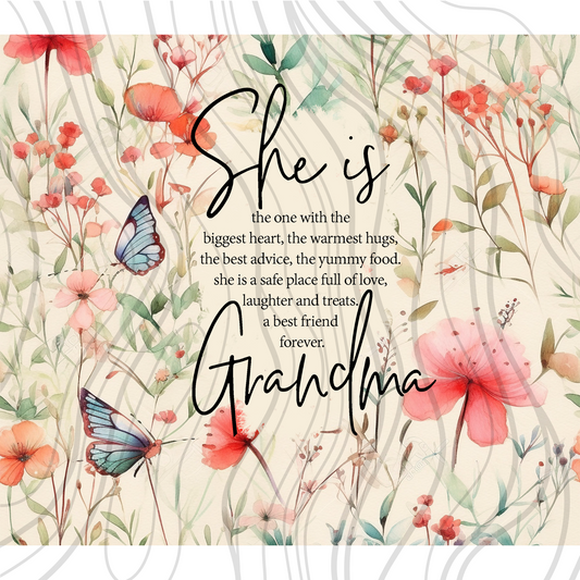 She Is Grandma Tumbler Wrap