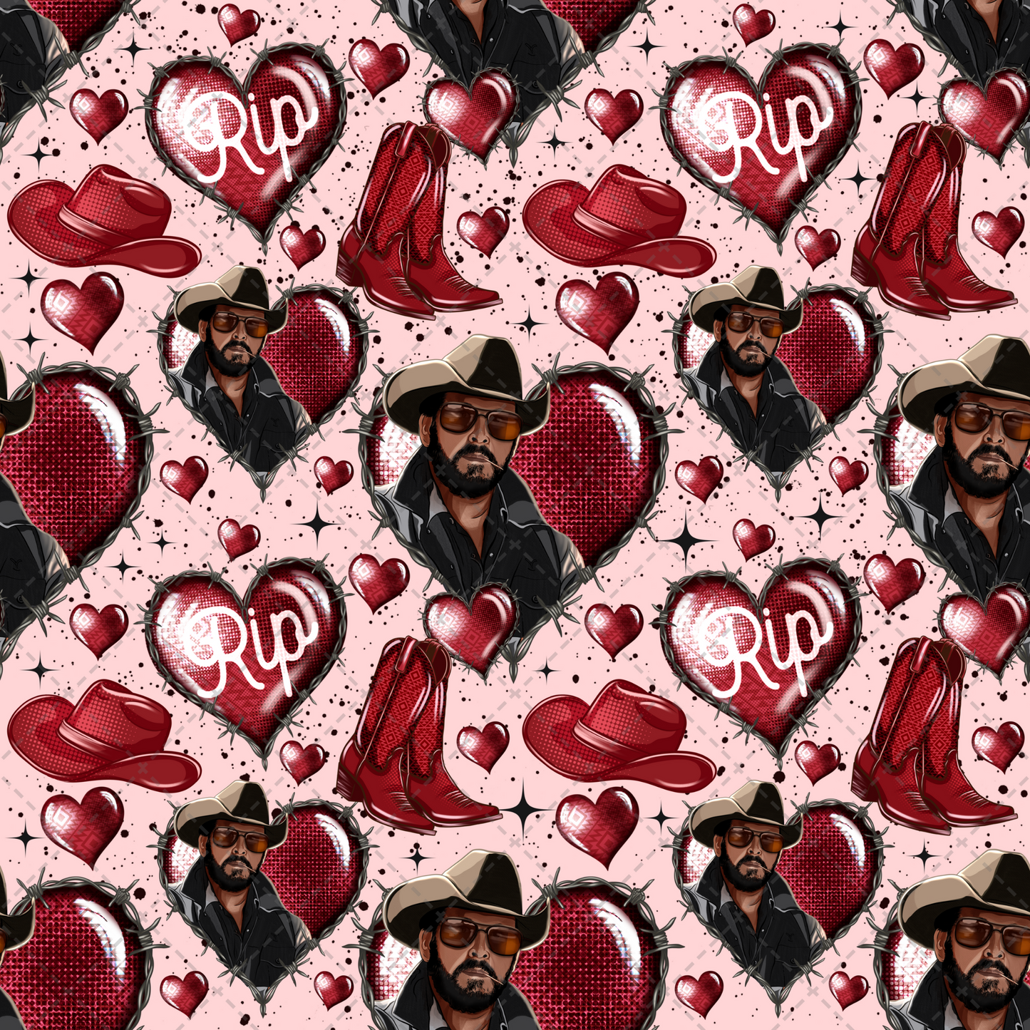 Crazy Today RIP Pink Seamless Transfer