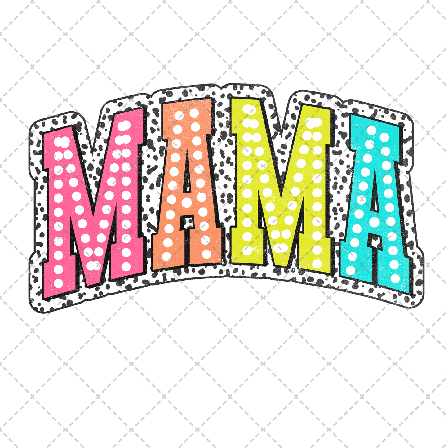 Distressed Mama Dalmatian Transfer