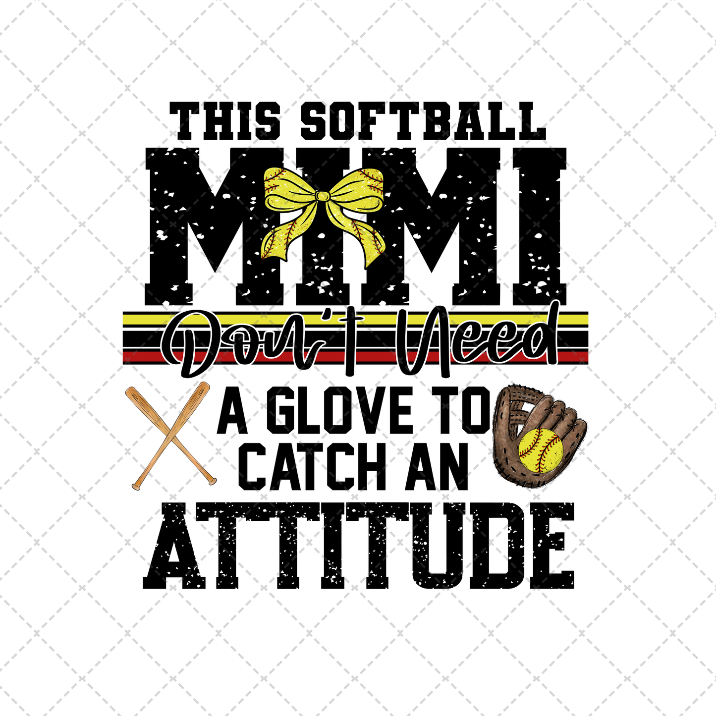 This Softball Mimi Transfer ** TWO PART* SOLD SEPARATELY**