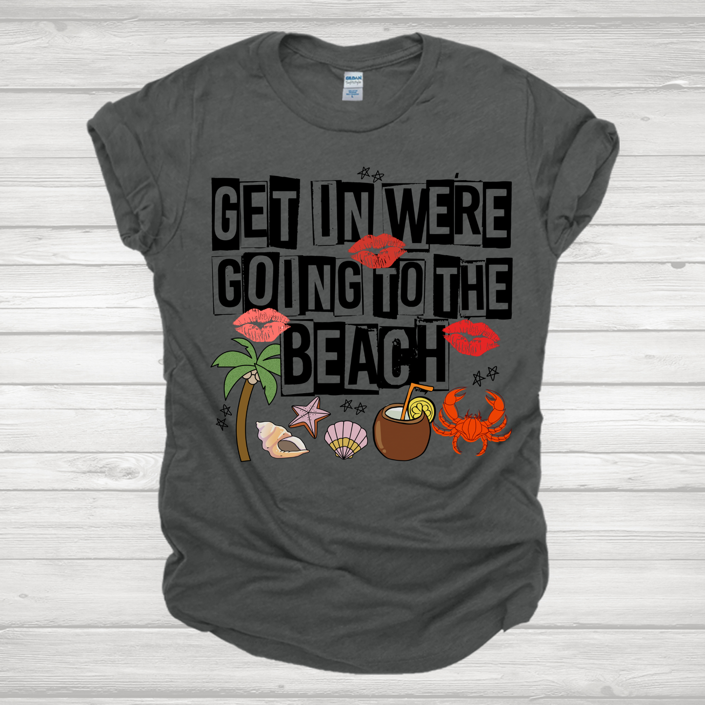 Get In We're Going To The Beach Transfer