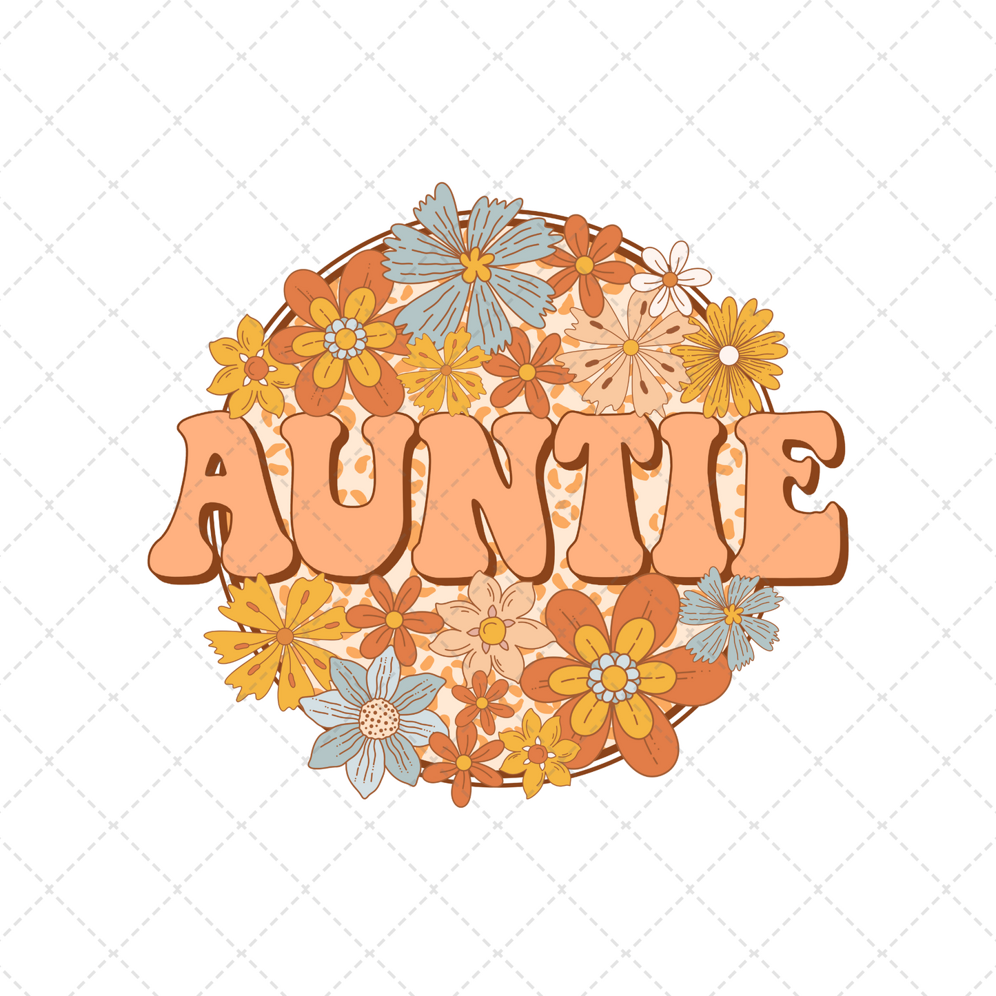 Auntie Floral Transfer
