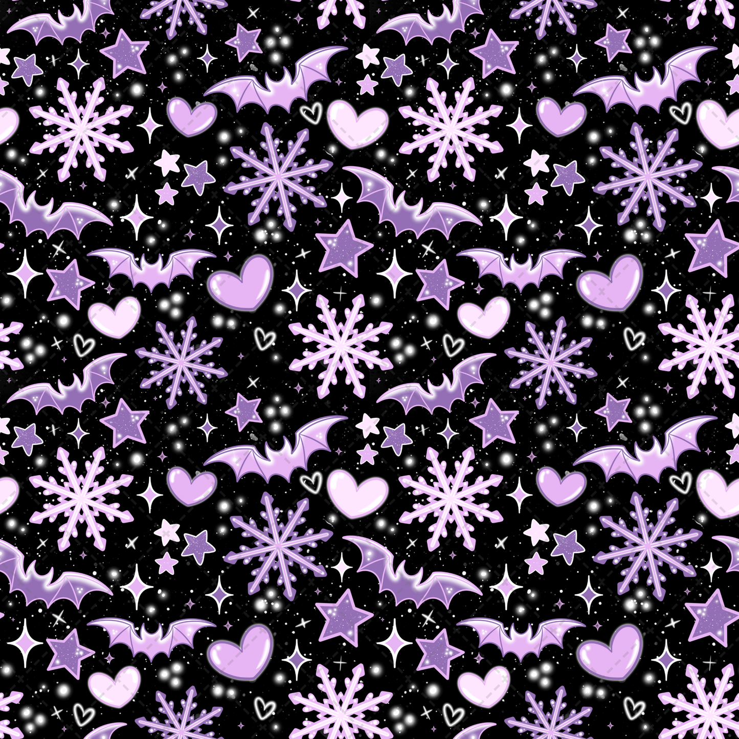 Snowflake Bats Seamless