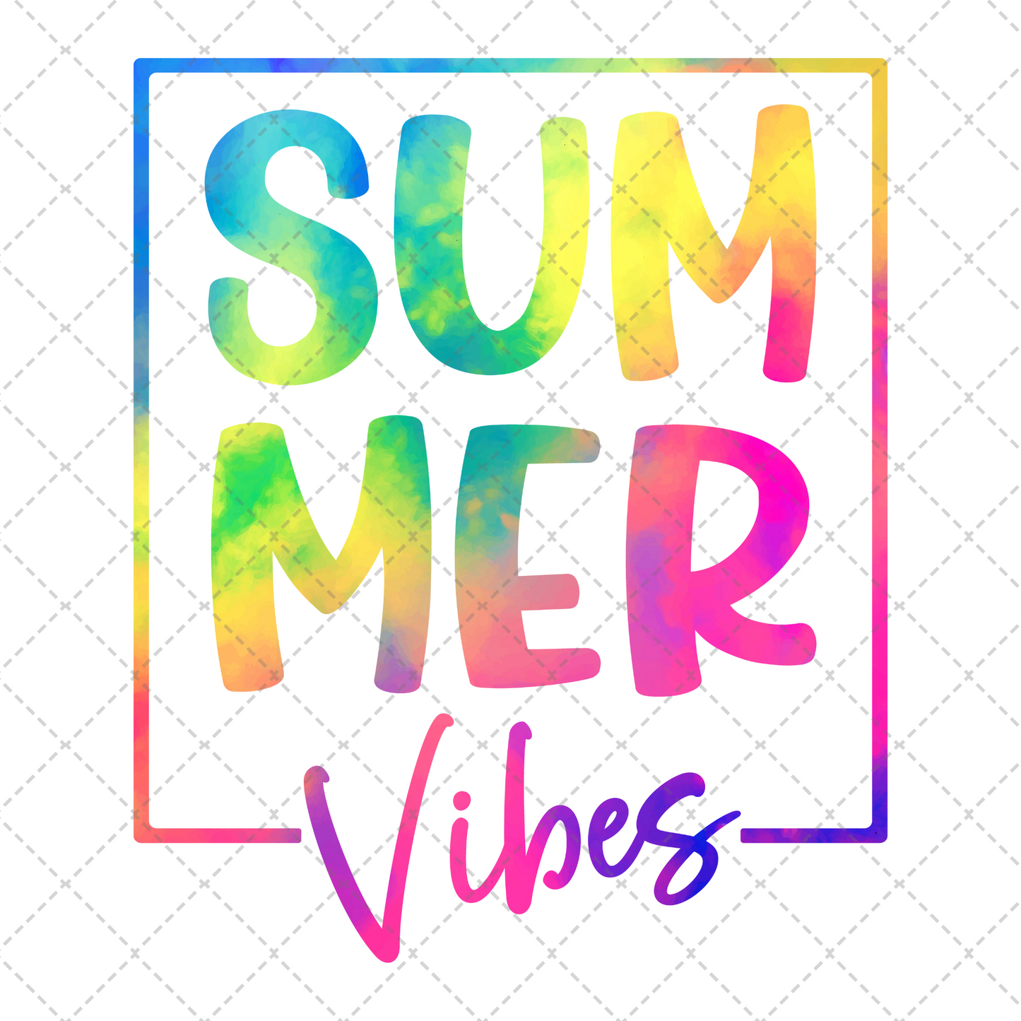 TieDye Summer Vibes Transfer