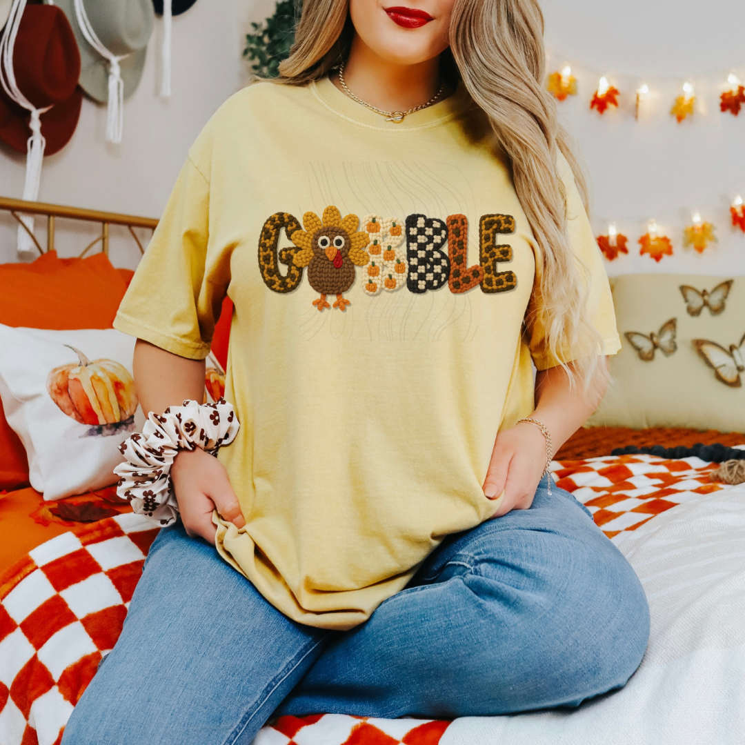 TURKEY GOBBLE FAUX YARN TRANSFER