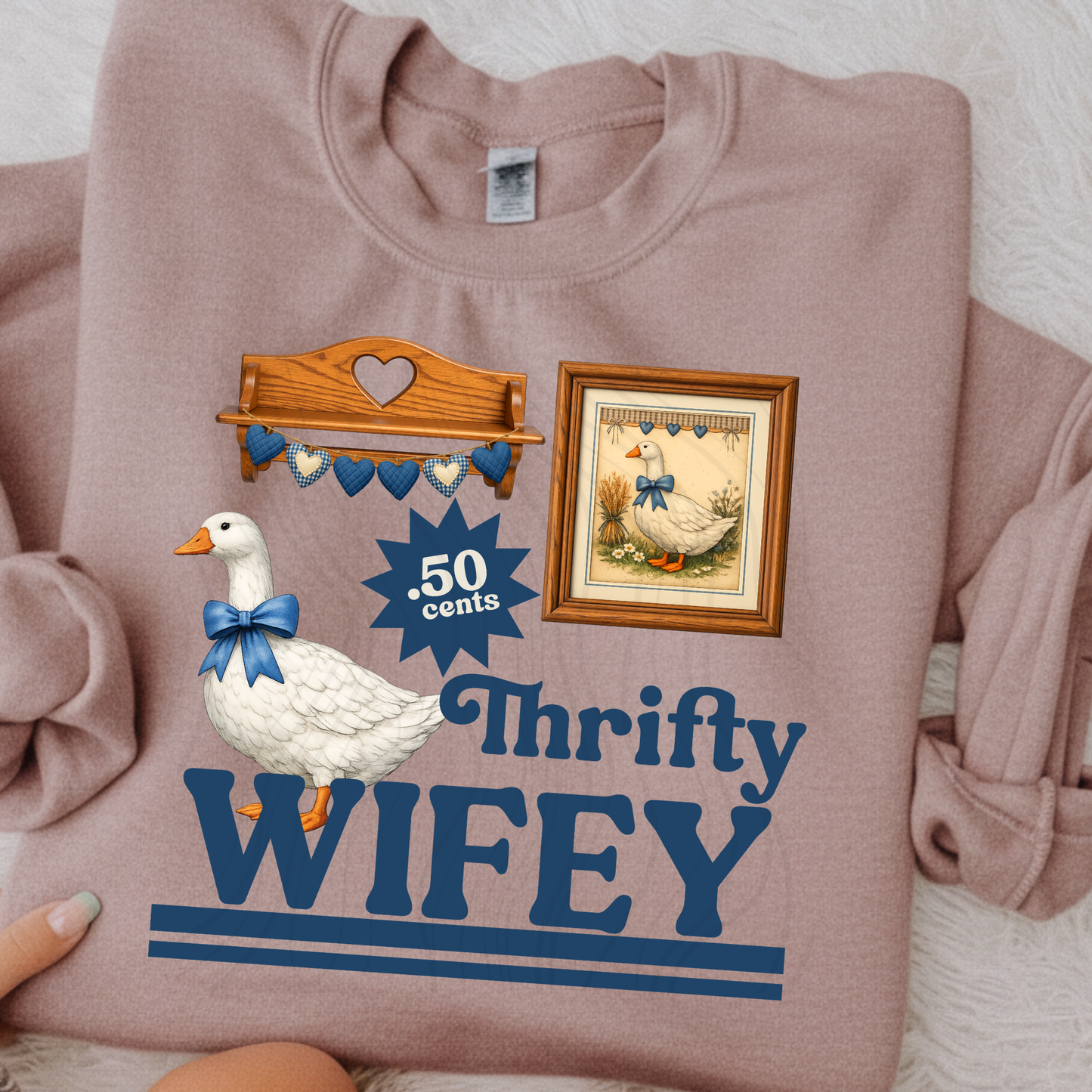 Thrifty Wifey Goose Transfer