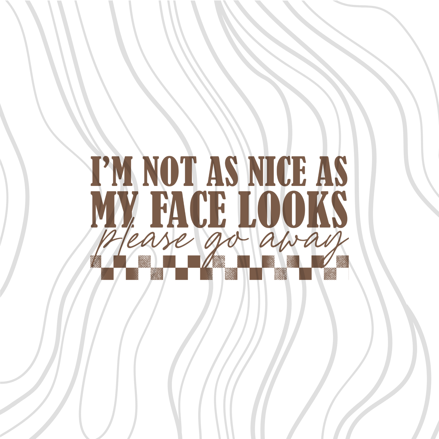 Not As Nice As My Face Looks Transfer