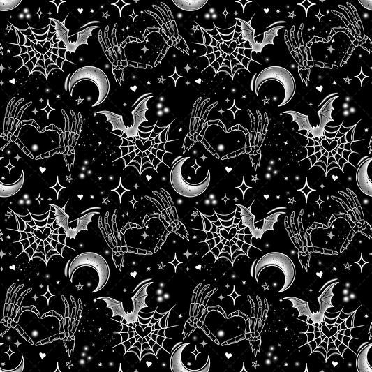 Skellie Heart Hands Seamless