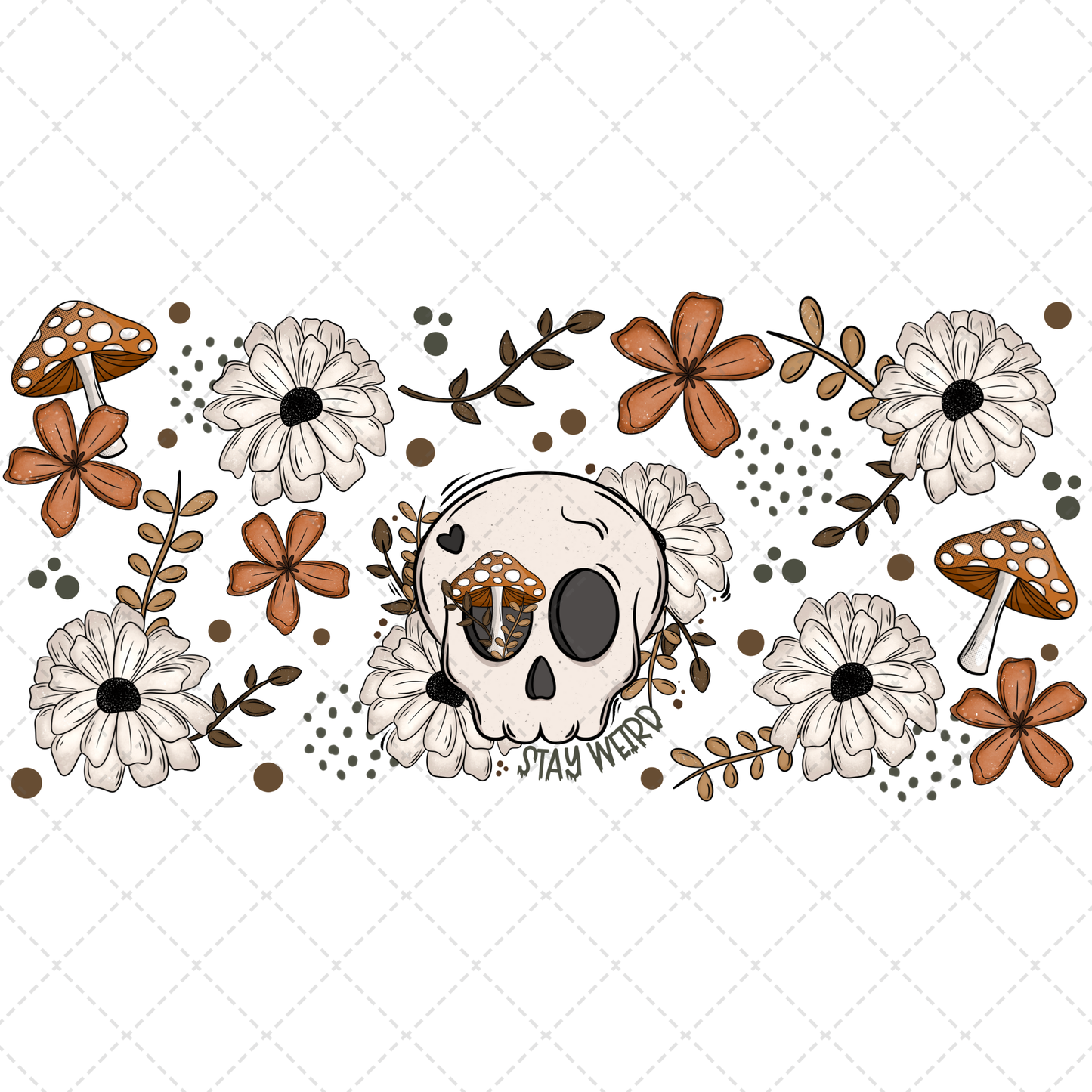 Stay Weird Skellie 16oz Libbey Wrap