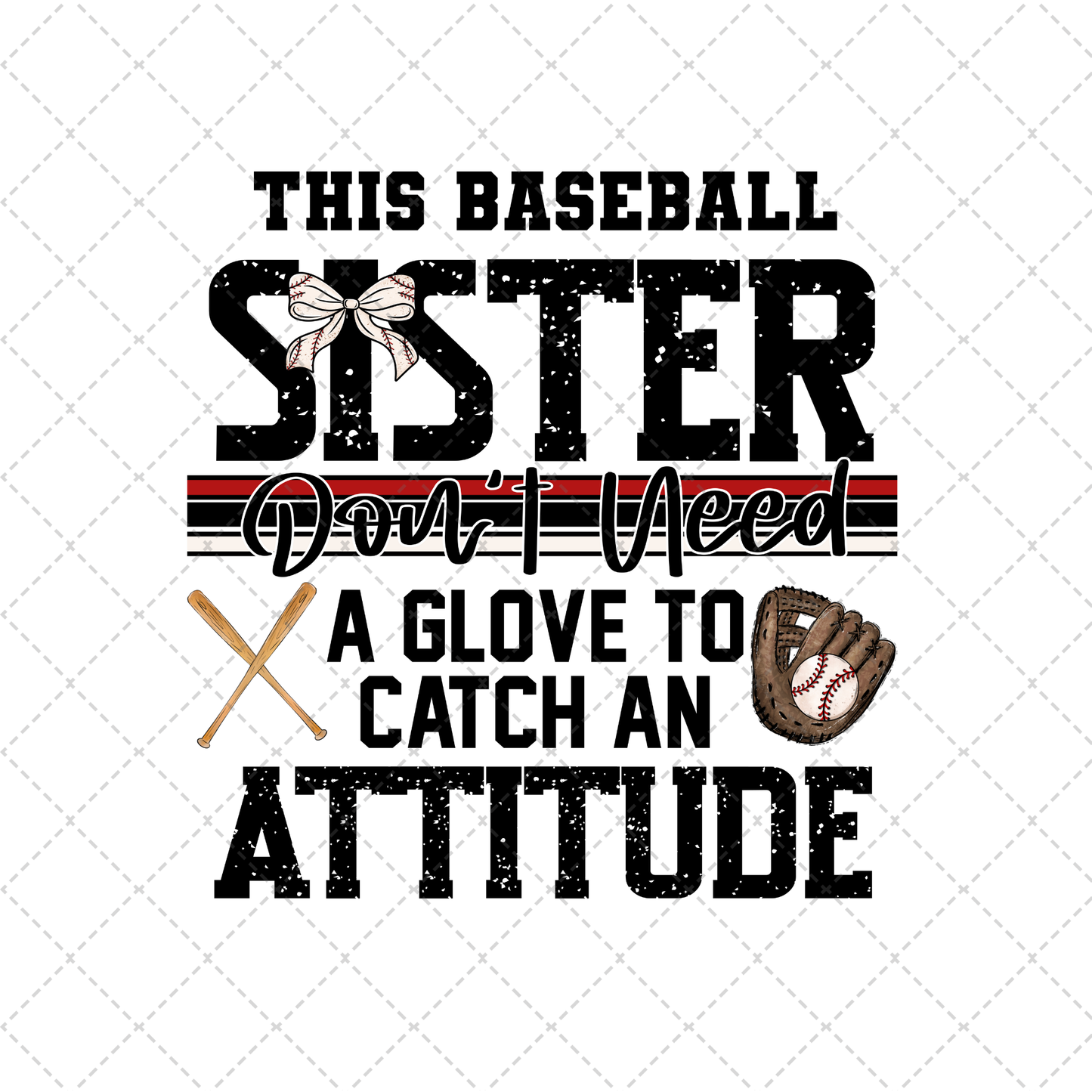 This Baseball Sister Transfer ** TWO PART* SOLD SEPARATELY**