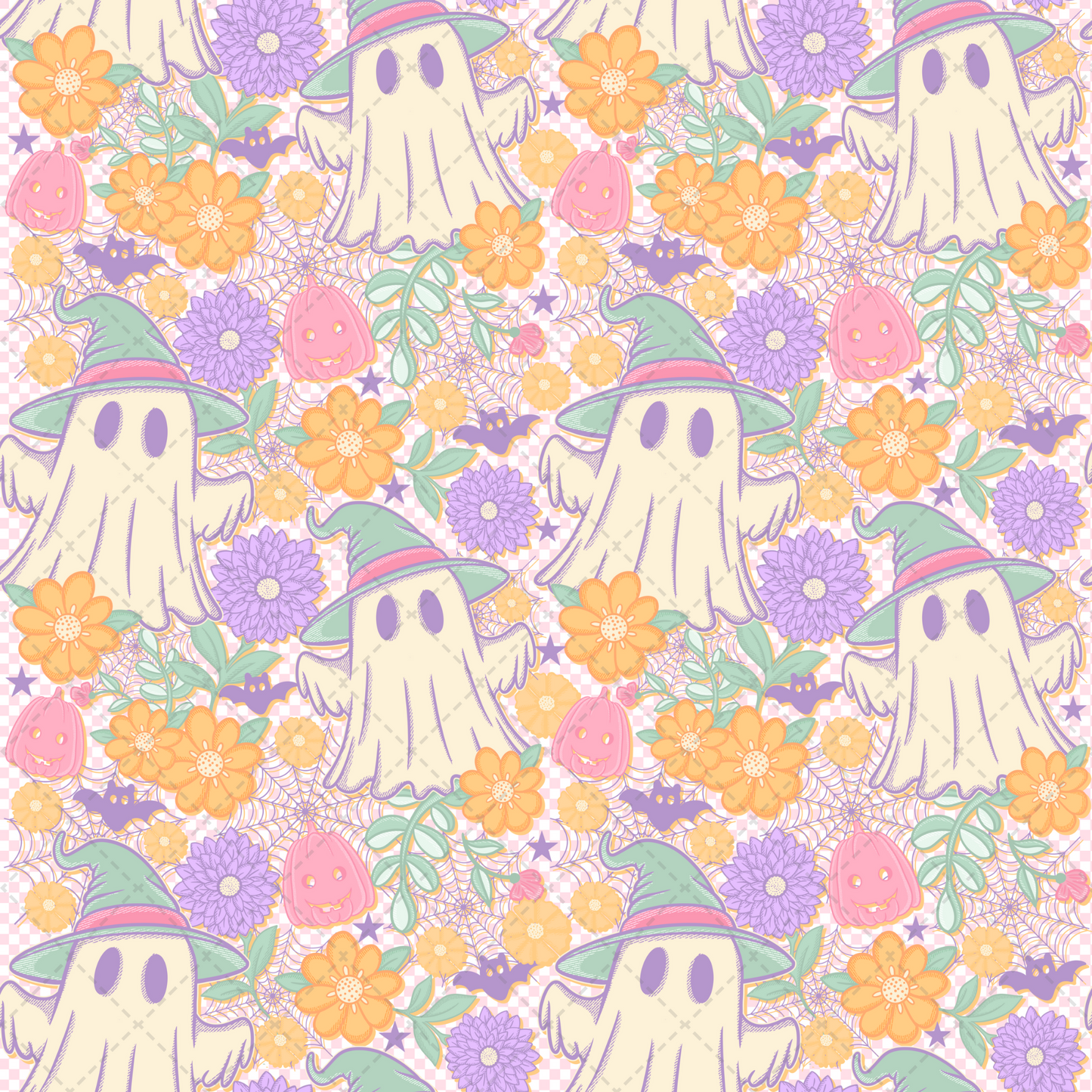 Floral Ghost Seamless Tumbler Wrap