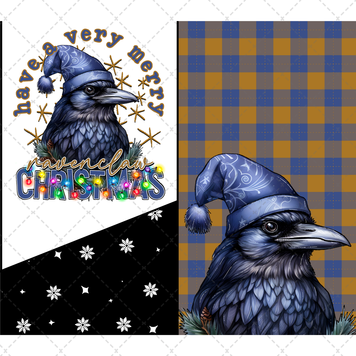 Ravenclaw Christmas Tumbler Transfer