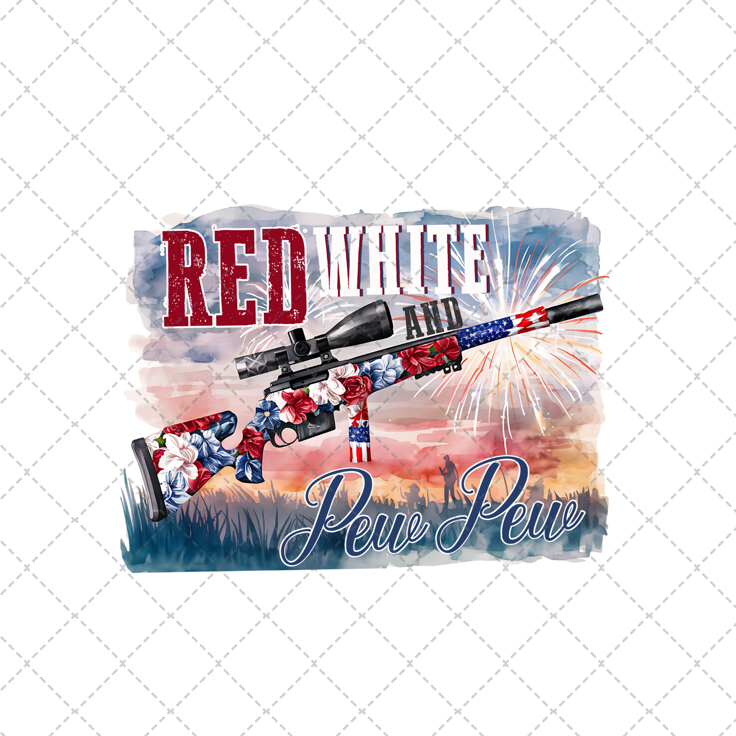 Red White & Pew Pew Transfer