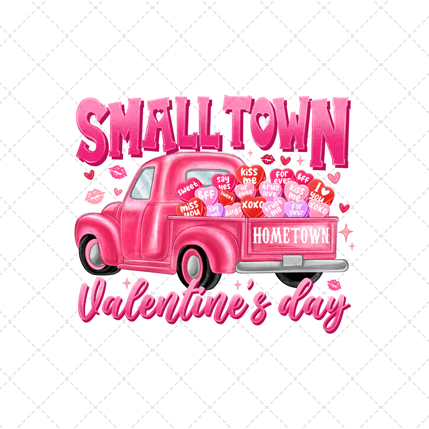 Small Town Valentines Day Transfer