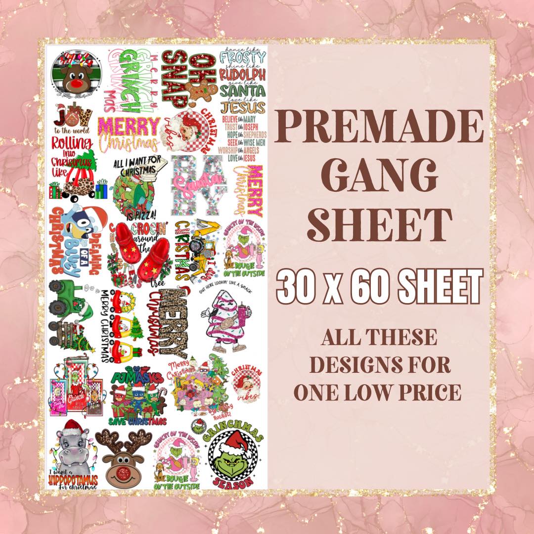**YOUTH** Christmas - 30x60 - PRE MADE GANG SHEET