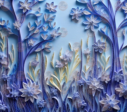 3D Frost Trees Tumbler Wrap