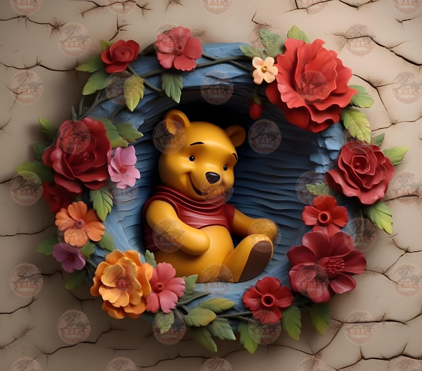 3D Honey Bear Tumbler Wrap