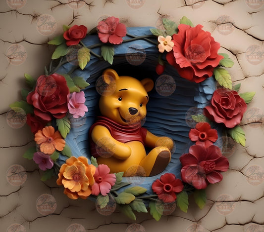 3D Honey Bear Tumbler Wrap