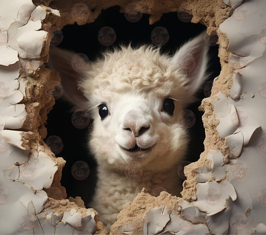 3D Llama Tumbler Wrap