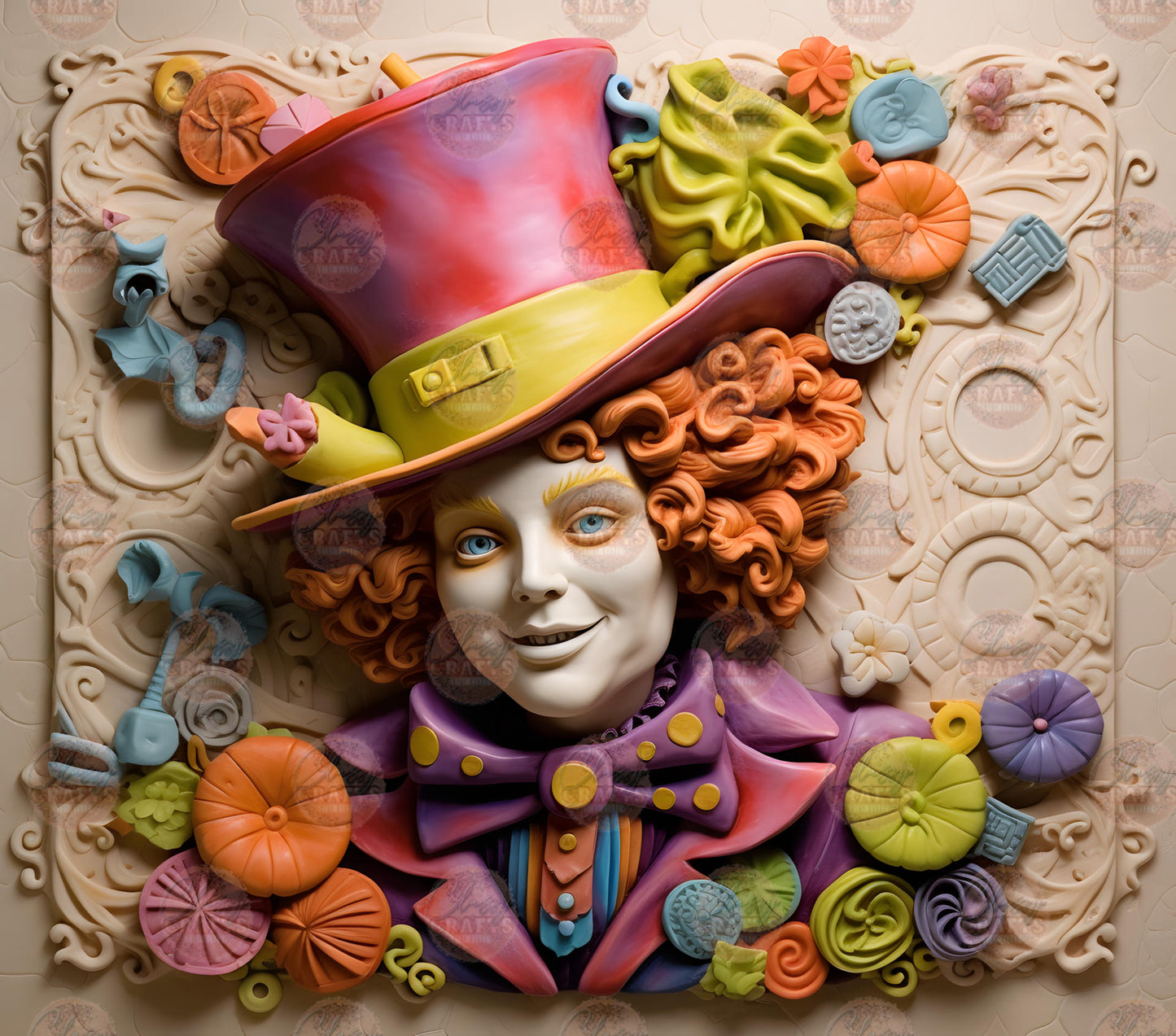 3D Mad Guy Tumbler Wrap