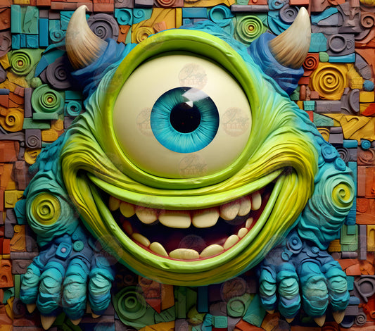 3D One Eyed Monster Tumbler Wrap