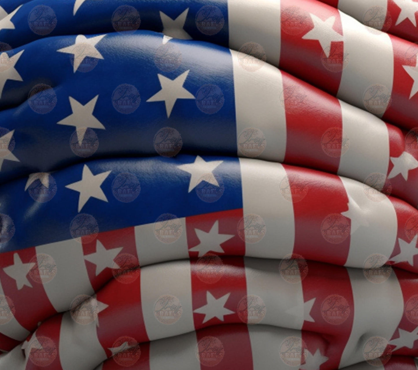 3D Puff American Flag Tumbler Wrap
