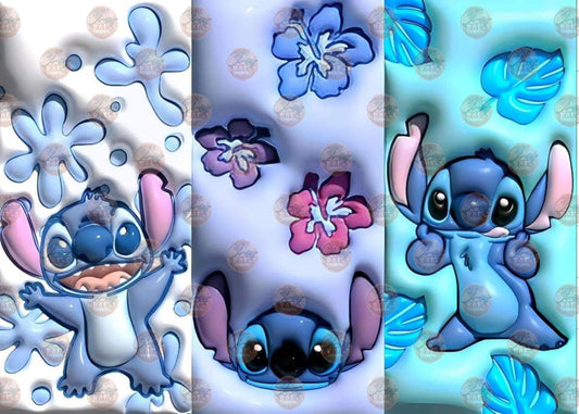 3D Puff Blue Guy Tumbler Wrap