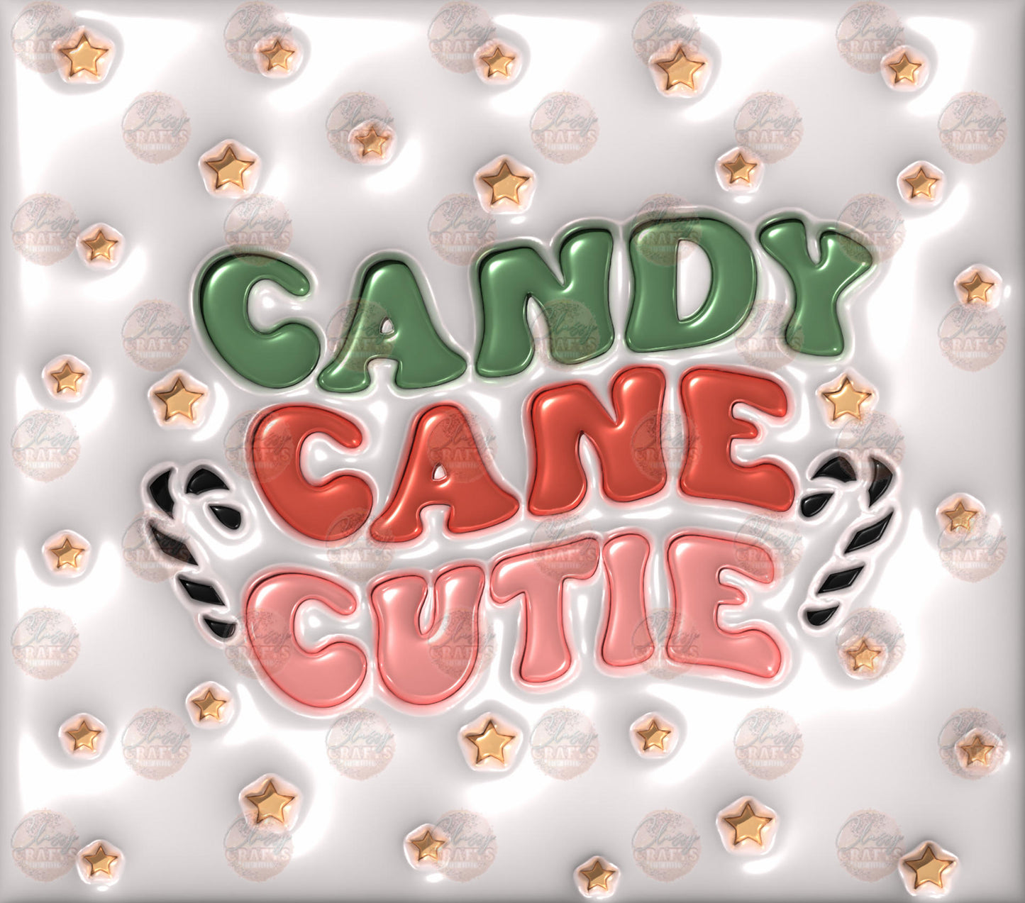 3D Puff Candy Can Cutie Tumbler Wrap