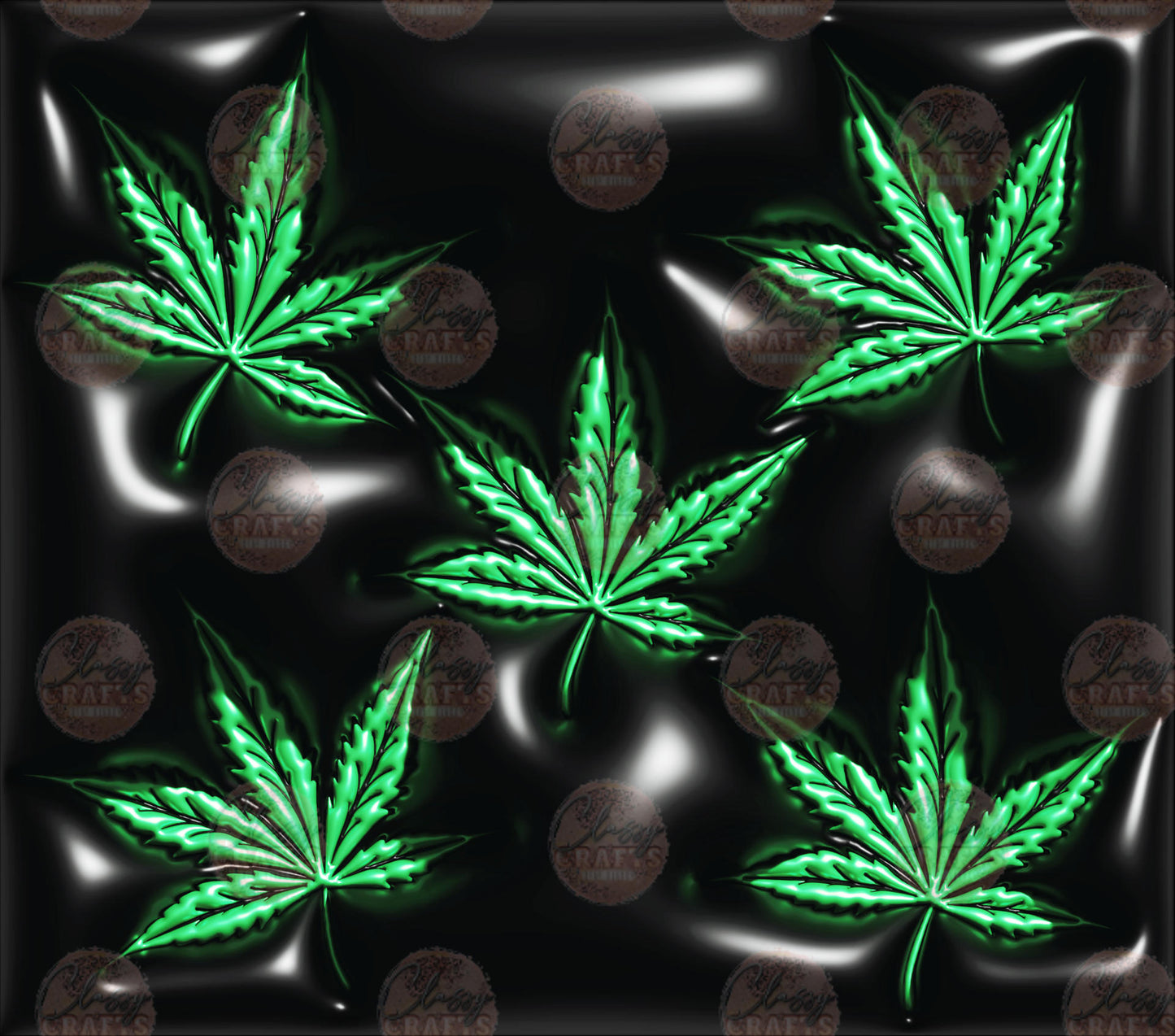 3D Puff MJ Black Tumbler Wrap - Sublimation Transfer