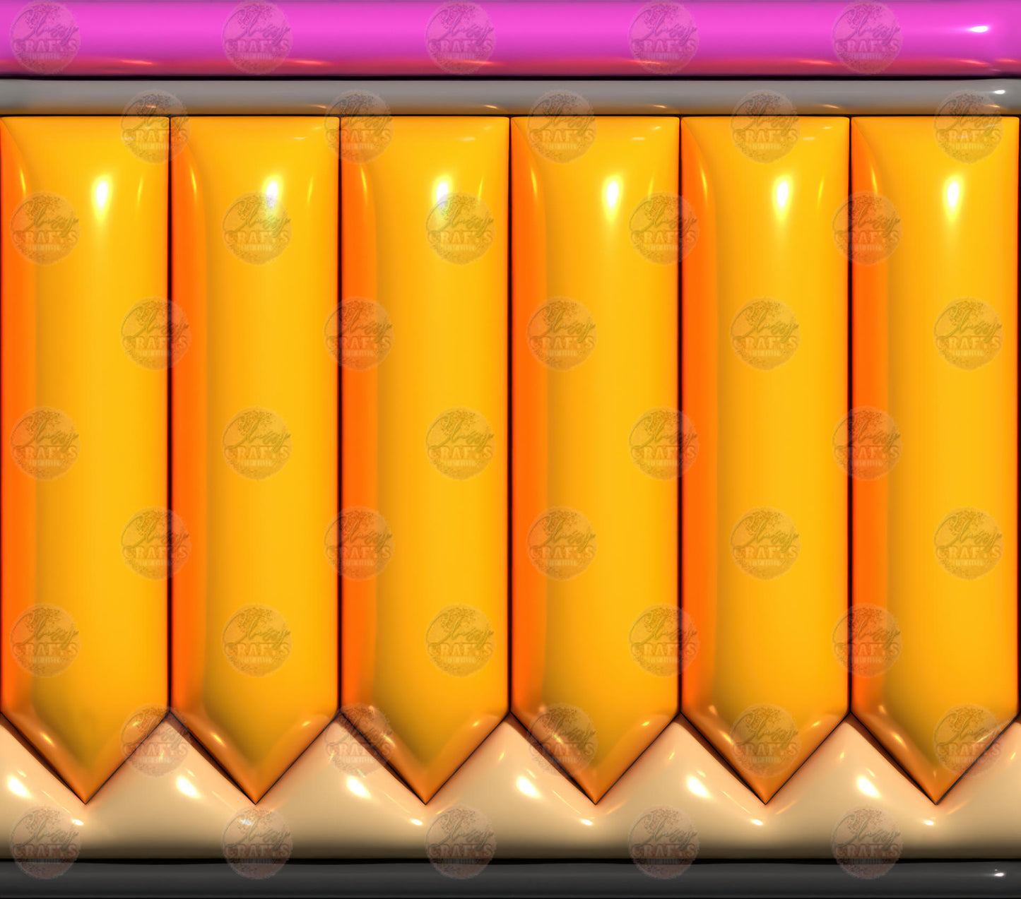 3D Puff Pencil Tumbler Wrap