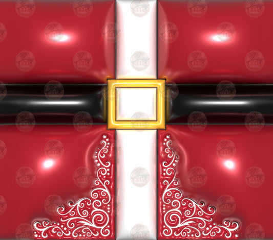 3D Puff Santa Suit Tumbler Wrap