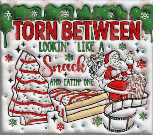 3D Puff Torn Between Tumbler Wrap