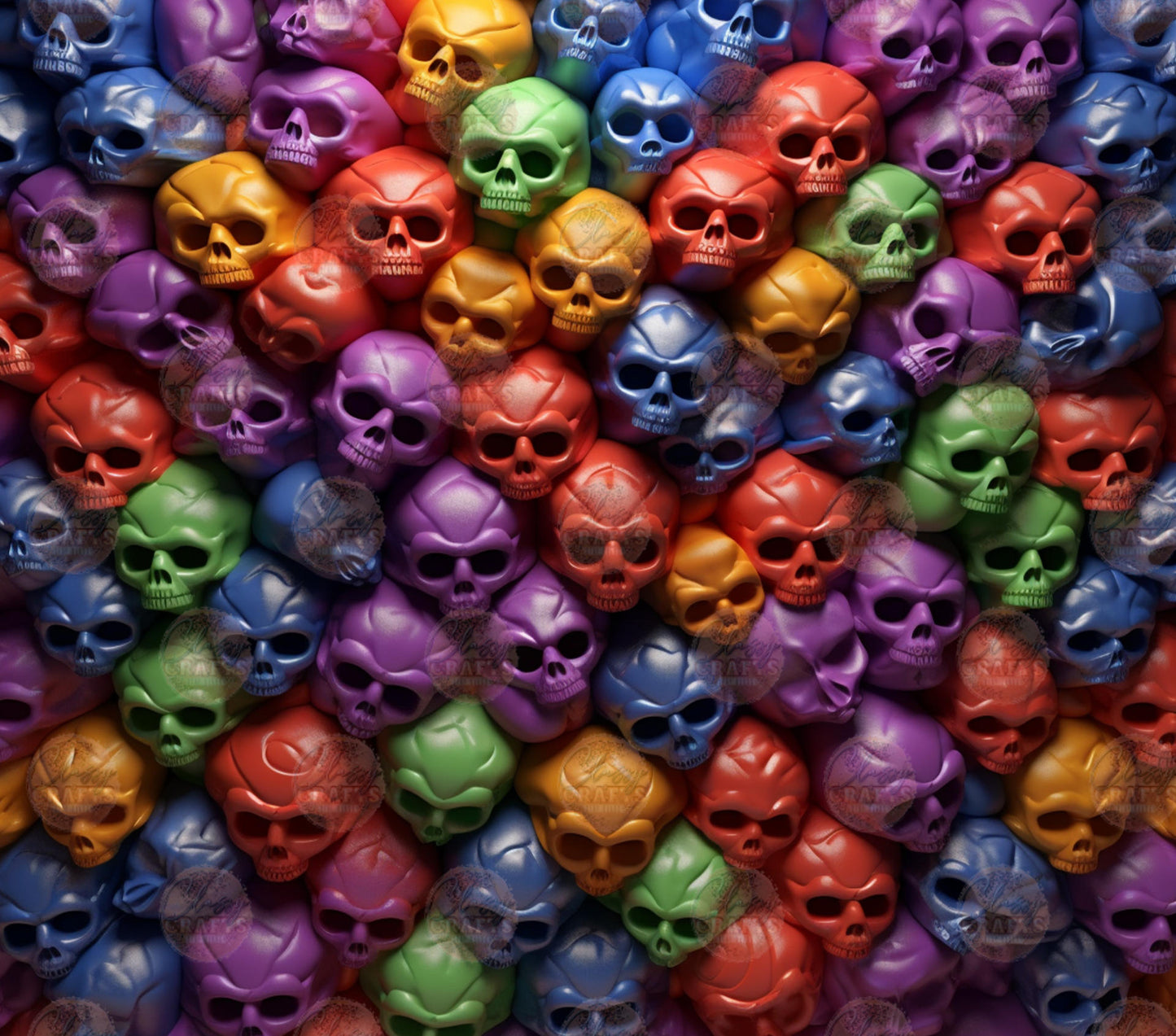 3D Skelly Tumbler Wrap