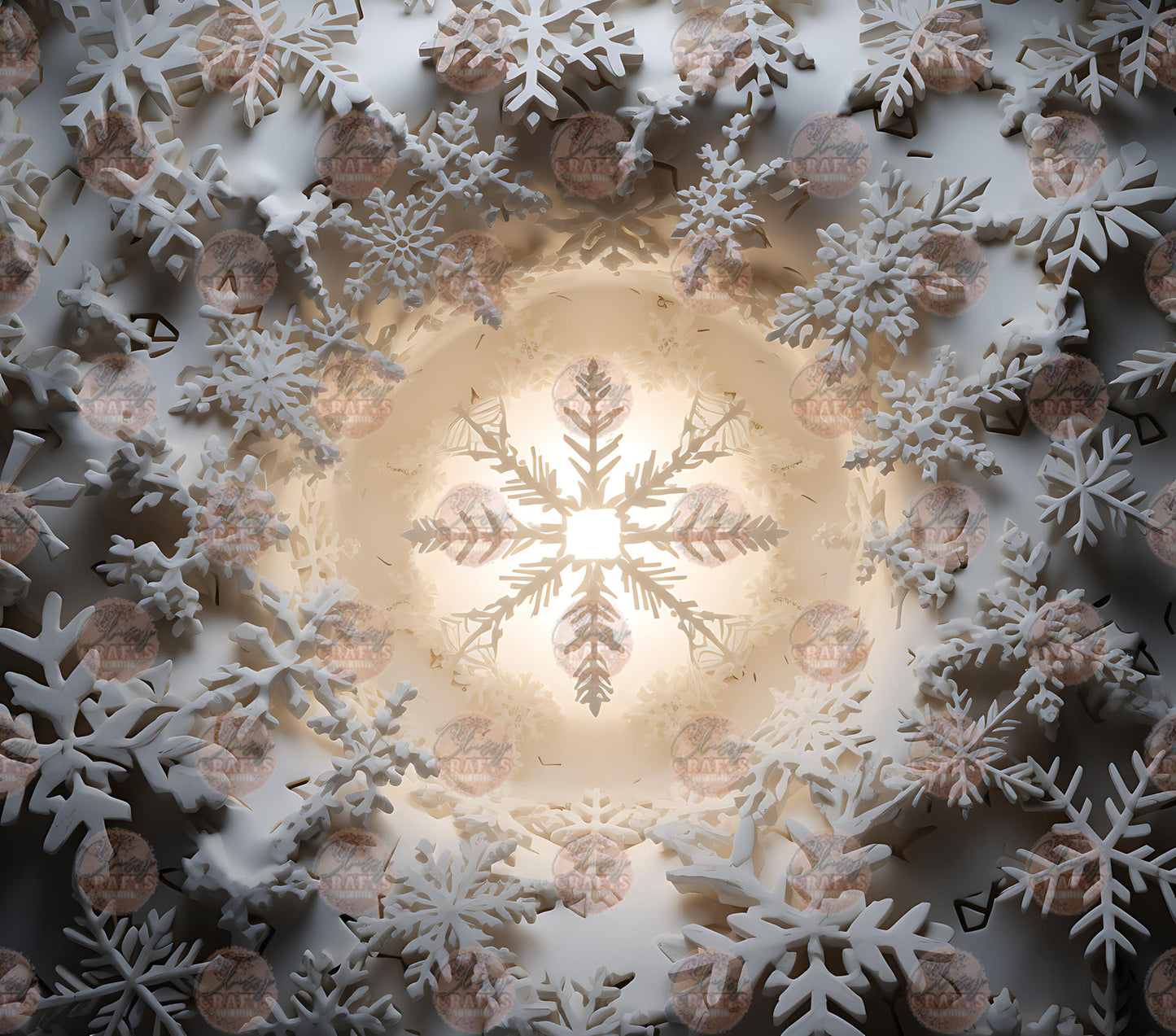 3D Snowflake Tumbler Wrap