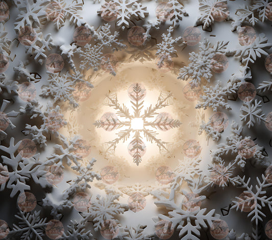 3D Snowflake Tumbler Wrap
